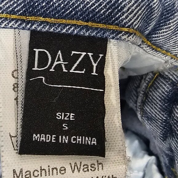 Daisy Blue Washed Wide Leg High Rise Cropped Jeans Size S - Picture 9 of 11